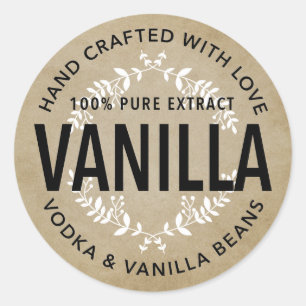 Handgemaakt Vanille Extract label VE006_06rd