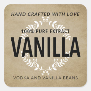 Handgemaakt Vanille Extract label VE006_06sq