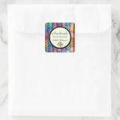 Handgemaakt! Vierkante Sticker (Tas)