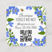 Handgemaakt Visitekaartje aangepast CR-code Floral (Achterkant)