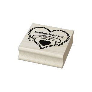 Handgemaakt voor jou door ... Rustic Heart, gepers Rubberstempel