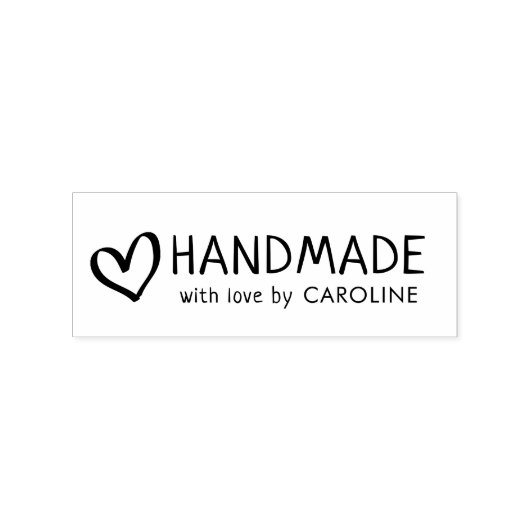 Handgemaakt zakelijk mooi script 	rubberstempel (Gestempeld)