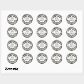 Handgemaakt zeepetiket rustiek grijs hout op maat ronde sticker (Vel)