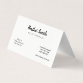 Handgemaakt (Zwart / Wit) Visitekaartjes (Achterkant)