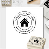 Handgemaakte aangepaste logo tekst rubberstempel