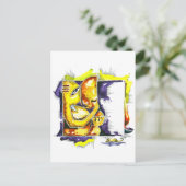Handgemaakte Abstracte schilderijen van Lord Ganes Briefkaart (Staand voorkant)