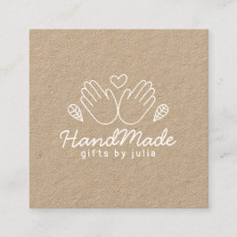 Handgemaakte ambachtelijke moderne bruine kraftpap contactkaartje