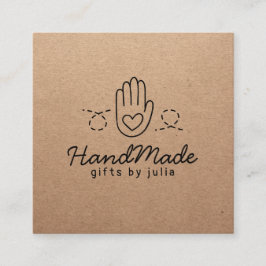 Handgemaakte ambachtelijke moderne bruine kraftpap contactkaartje