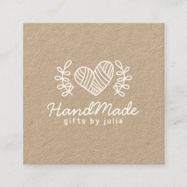Handgemaakte ambachtelijke moderne bruine kraftpap contactkaartje