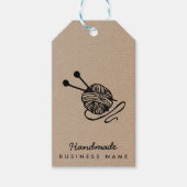 Handgemaakte ambachten modern breien kraftpapier r cadeaulabel (Voorkant)