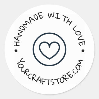 Handgemaakte ambachten ronde sticker