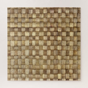 Handgemaakte Ambachtenmand Naadloze Textuur Legpuzzel