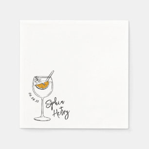 Handgemaakte Aperol Spritz cocktail Servet