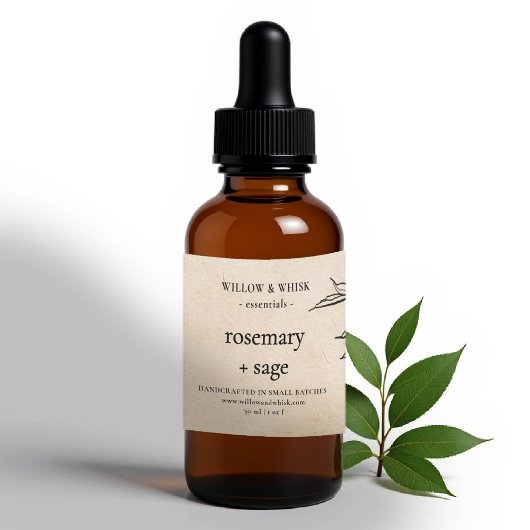 Handgemaakte aromatherapie essentiële olie Kraft L Rechthoekige Sticker