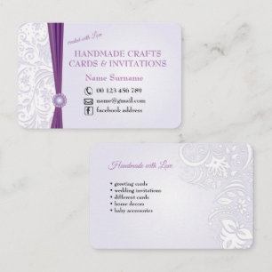 Handgemaakte artikelen en wenskaarten visitekaartje