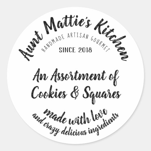  Handgemaakte Artisan Gourmet Food Label (Voorkant)