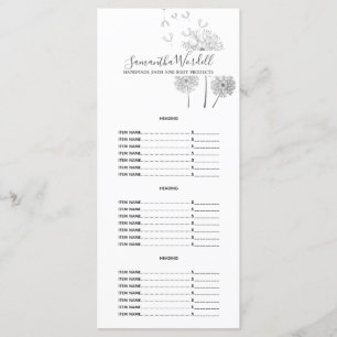 Handgemaakte Bad Body Beauty Products Prijslijst Menu