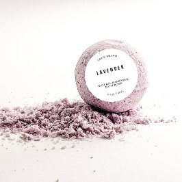 Handgemaakte badbom Label