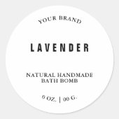 Handgemaakte badbom Label (Voorkant)