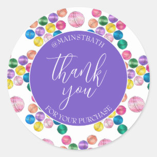 Handgemaakte bath Beauty Business Shower-bombs-lab Ronde Sticker