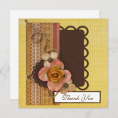 Handgemaakte bedankt kaart (Voorkant / Achterkant)