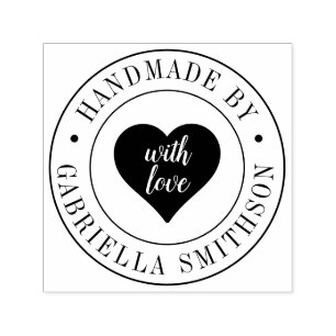 Handgemaakte bedrijfsnaam in Cirkelgeluid Logo Zelfinktende Stempel