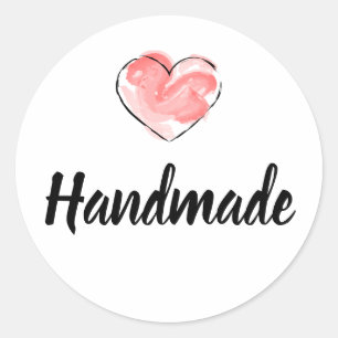 Handgemaakte bedrijfstickers ronde sticker
