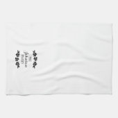 Handgemaakte bloemen gepersonaliseerd theedoek (Horizontaal)