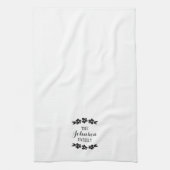 Handgemaakte bloemen gepersonaliseerd theedoek (Verticaal)