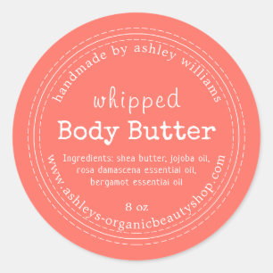 Handgemaakte Body Butter Biologisch Bedrijf Held K Ronde Sticker