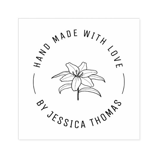 Handgemaakte botanische rubberstempel 	rubberstempel (Afrduk)