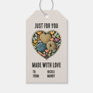 Handgemaakte breien haak aangepaste naam cadeau La Cadeaulabel