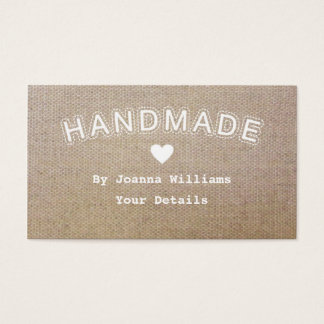 Handgemaakte Burlap Hessian Craft Business Labels  Visitekaartje