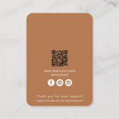 Handgemaakte Business QR Code Sieraden Display Kaa Contactkaartje (Achterkant)