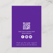 Handgemaakte Business QR Code Sieraden Display Kaa Contactkaartje (Achterkant)