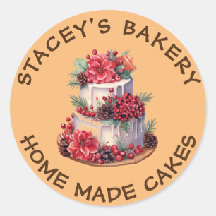 Handgemaakte Cakes Label Bakery Sticker