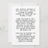 Handgemaakte Cookie Exchange Party Holiday bewerkb Kaart (Achterkant)