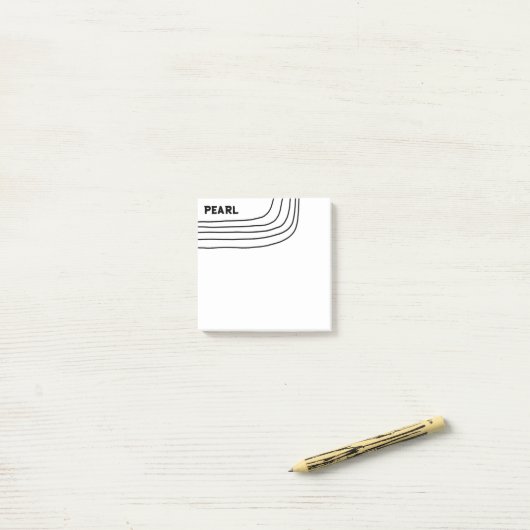 Handgemaakte Curve-lijnen aangepast aan het aangep Post-it® Notes (Op bureau)