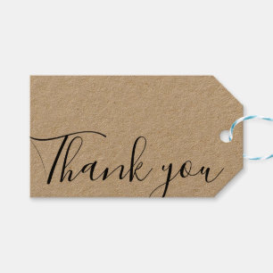 Handgemaakte dank u minimalistische moderne eenvou cadeaulabel