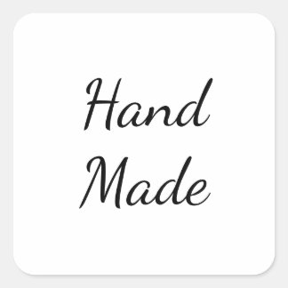 Handgemaakte eenvoudige kromme vierkante sticker