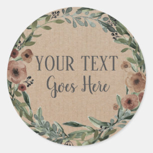 Handgemaakte  flessenmakreel met schroefdraad ronde sticker