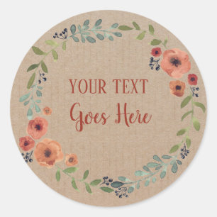 Handgemaakte  flessenmakreel met schroefdraad ronde sticker