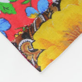 Handgemaakte Floral Patchwork Quilt Achtergrond Fleece Deken (Hoek)