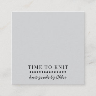 handgemaakte gebreide artikelen vierkante visitekaartje