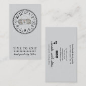 handgemaakte gebreide artikelen visitekaartje (Voorkant / Achterkant)