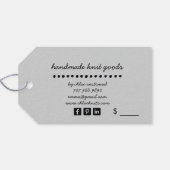Handgemaakte gebreide goederen Prijs Labels Cadeaulabel (Achterkant Horizontaal)