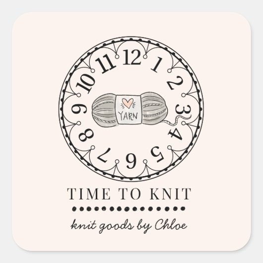 Handgemaakte gebreide product label (Voorkant)