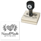 Handgemaakte geschenken Rustic Love Heart Logo Ver Rubberstempel (Gestempeld)