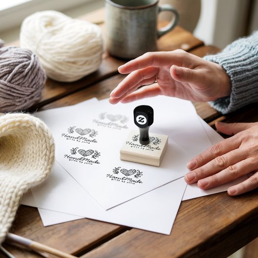 Handgemaakte geschenken Rustic Love Heart Logo Ver Rubberstempel