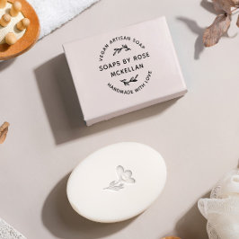 Handgemaakte Greenery Handmade with Love Rubberstempel